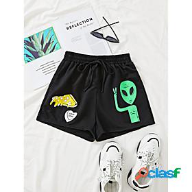 Womens Shorts Print Shorts Short Pants Inelastic Holiday