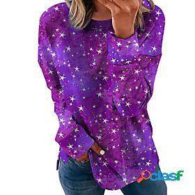 Women's Stars Sweatshirt Print Sports Going out Casual