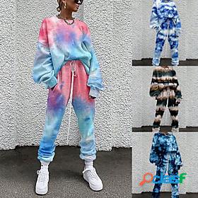 Womens Streetwear Cinched Tie Dye Going out Casual / Daily