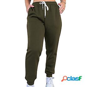 Womens Sweatpants Athleisure Sporty Drawstring Pocket Jogger