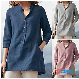 Womens T shirt Basic Simple V Neck Spring, Fall, Winter,