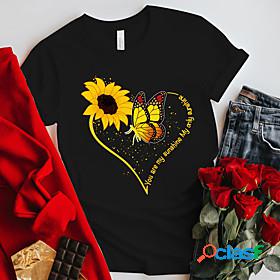 Womens T shirt Butterfly Valentines Day Painting Butterfly