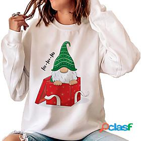 Womens T shirt Santa Claus Round Neck Basic Tops Black Green
