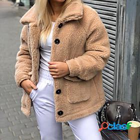 Womens Teddy Coat Spring Summer Street Daily Going out