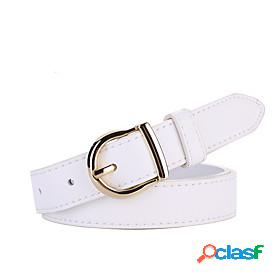 Womens Waist Belt Black White Daily Dress Work Belt Solid