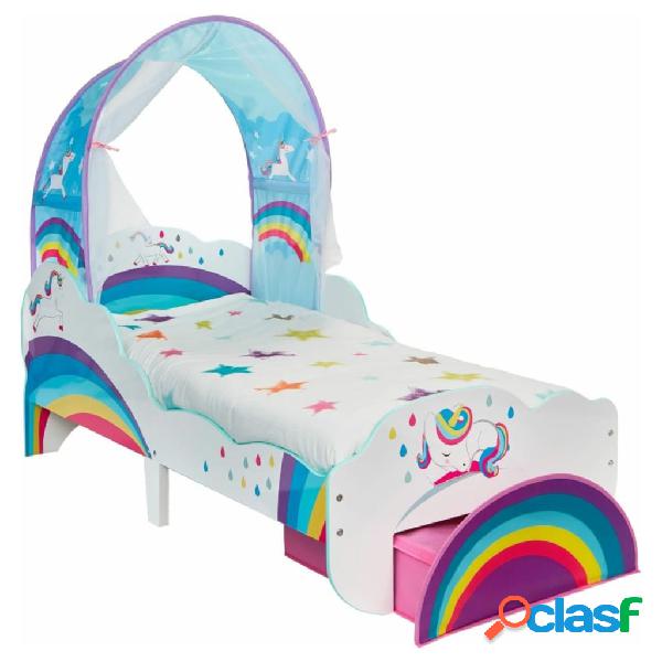 Worlds Apart Letto per Bambini con Cassetto Tema Unicorno
