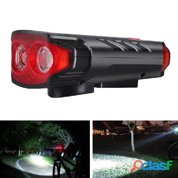 XANES® 5-Mode 2 * T6 LED solare Fari per biciclette a 6