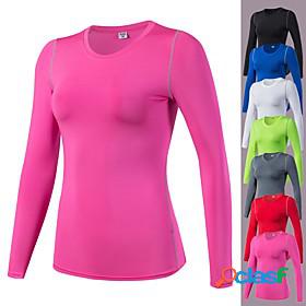 YUERLIAN Womens Long Sleeve Compression Shirt Running Base