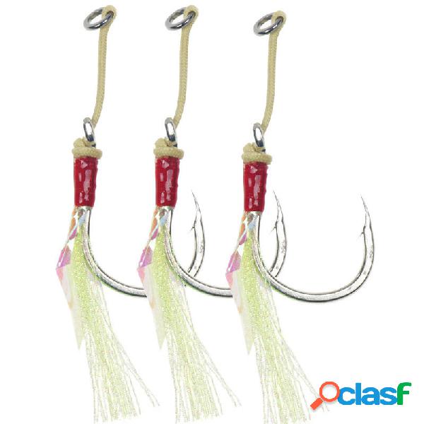 ZANLURE 3 pezzi Casting Cod Gancio TORCIA Esche artificiali