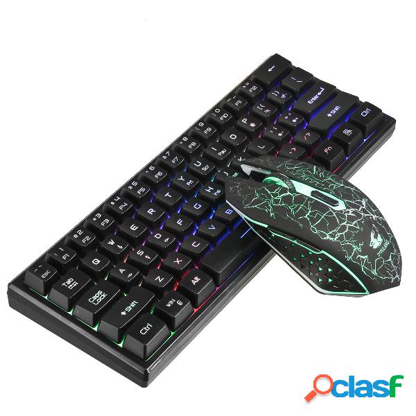 ZIYOULANG T61 Tastiera e Mouse Set Wireless 61 Tasti
