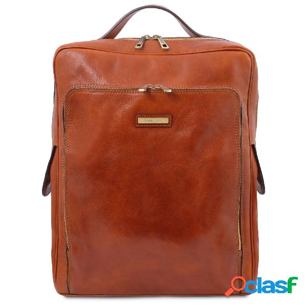 Zaino porta notebook in pelle Misura grande Miele