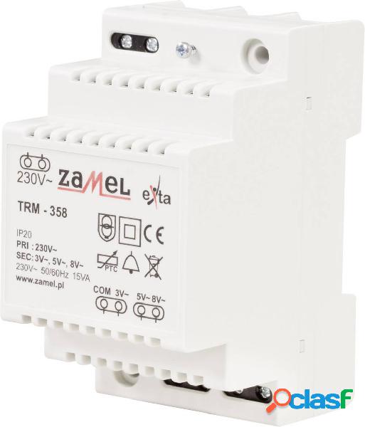 Zamel TRM-358 Trasformatore per campanello 3 V/AC, 5 V/AC, 8