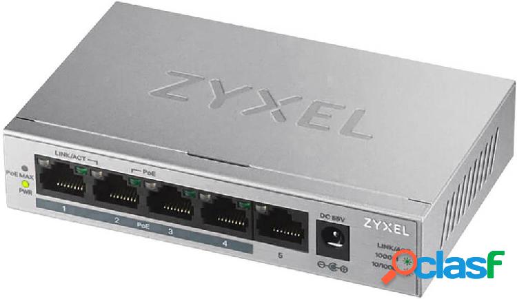 ZyXEL GS1005HP-EU0101F Switch di rete 5 Porte 2000 MBit/s