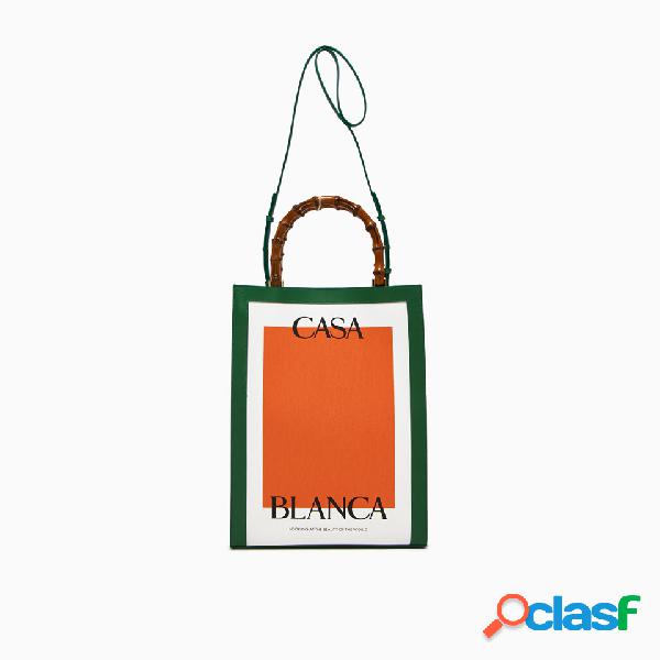 casablanca shopper in cavas colore bianco