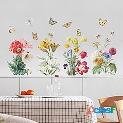 florealeamp; piante adesivi murali camera da letto soggiorno