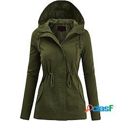 giacca a vento militare safari da donna con cappuccio giacca