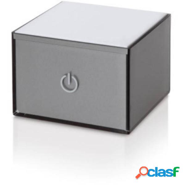 lampada usbox piccola grigio, dimensioni 10x10xH7 cm, peso