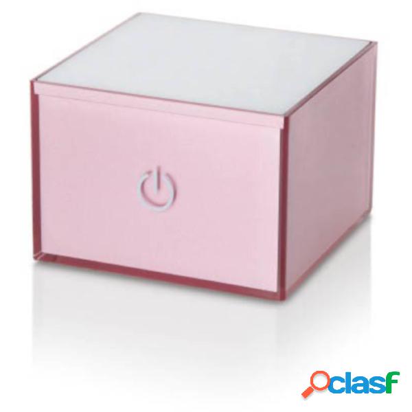 lampada usbox piccola rosa, dimensioni 10x10xH7 cm, peso 0,4