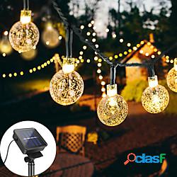 luci stringa solare luce esterna solare 12m 100led sfera di
