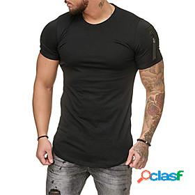 mens gym muscle athletic t-shirt fashion zipper workout