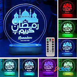 ramadan eid light mubarak decor remote control rgb ornament