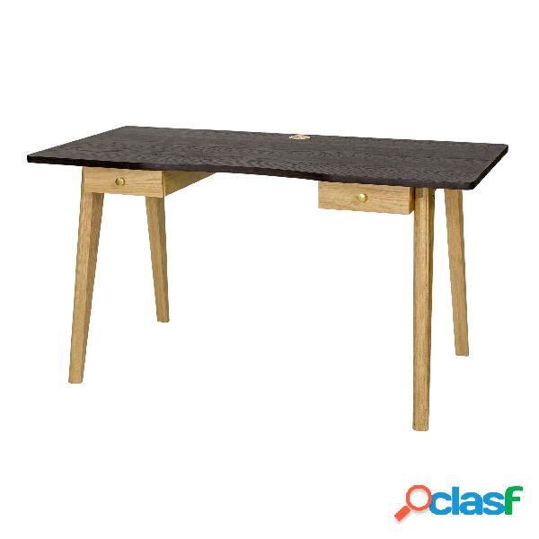 scrivania Bel fumo in legno ingegnerizzato e massiccio,
