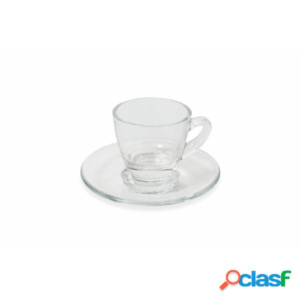 set 6 tazzine caffè Glass in Vetro Trasparente, capacità