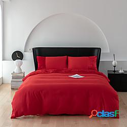 set copripiumino 3 pezzi tinta unita set biancheria da letto
