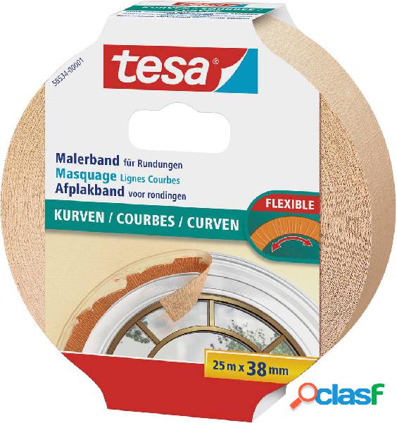 tesa KURVEN 56534-00001-00 Nastro crespato Beige (L x L) 25