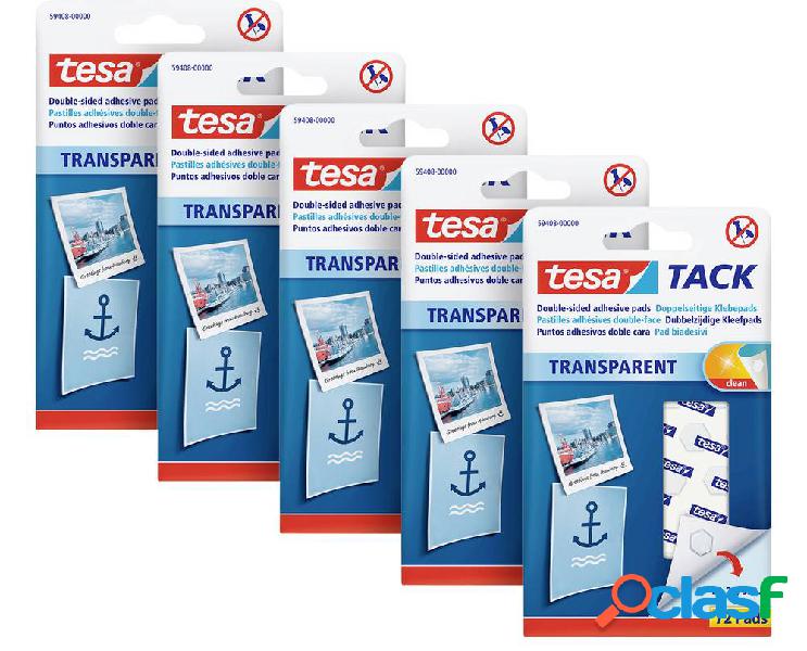 tesa TACK Strisce adesive Trasparente Contenuto: 360 pz.