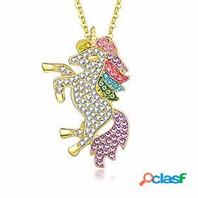 unicorn necklace for girls rainbow unicorn pendant fashion
