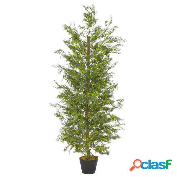 vidaXL Albero di Cipresso Artificiale con Vaso Verde 150 cm