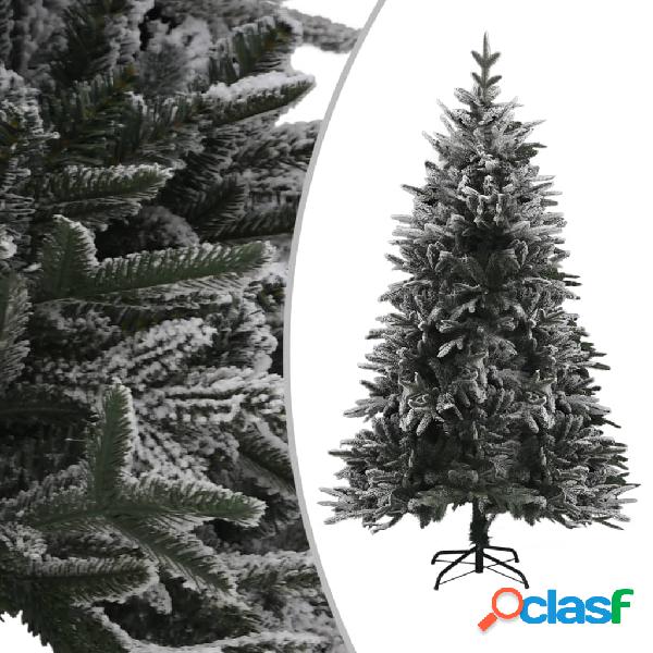 vidaXL Albero di Natale Artificiale con Neve Verde 210 cm in