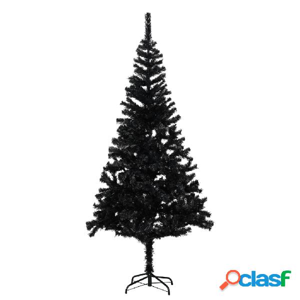 vidaXL Albero di Natale Artificiale con Supporto Nero 180 cm