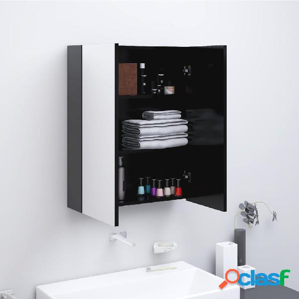 vidaXL Armadietto a Specchio per Bagno 60x15x75 cm MDF