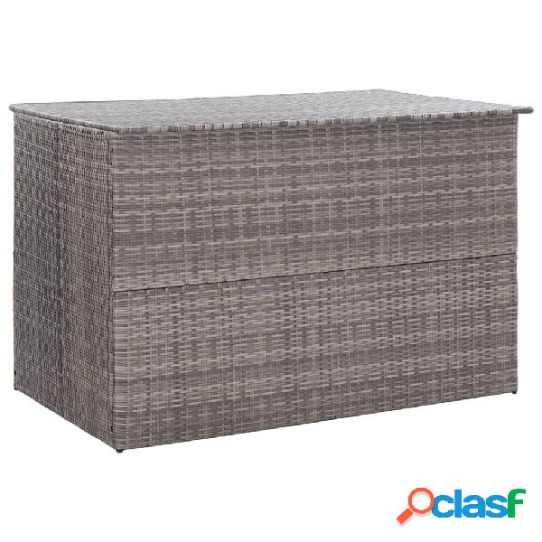 vidaXL Baule da Giardino Grigio 150x100x100 cm in Polyrattan