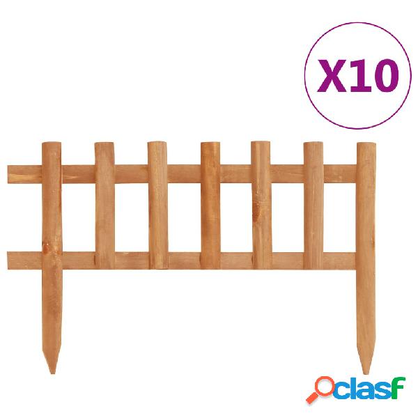 vidaXL Bordature per Prato 10 pz in Legno di Abete 4,4 m