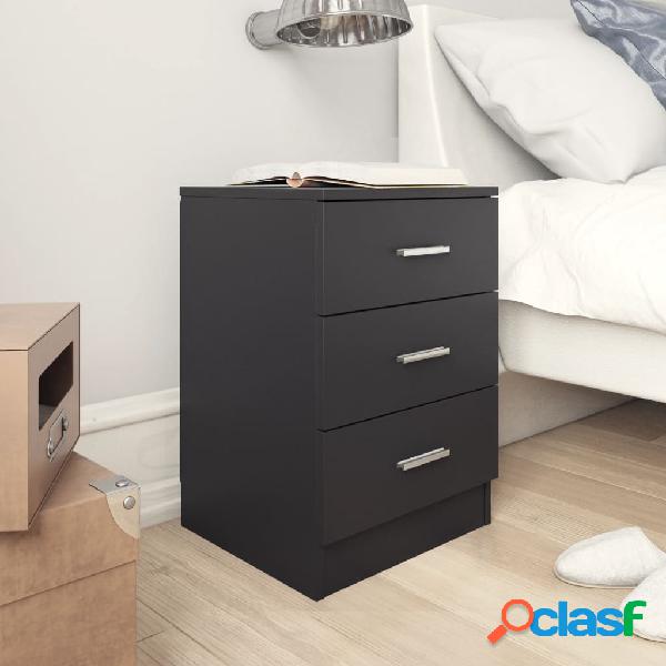 vidaXL Comodini 2 pz Nero 38x35x56 cm in Truciolato