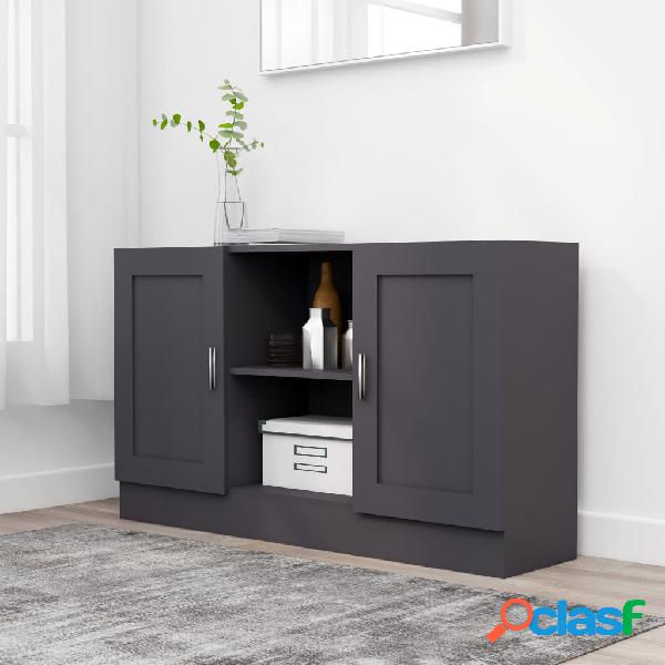 vidaXL Credenza Grigia 120x30,5x70 cm in Truciolato