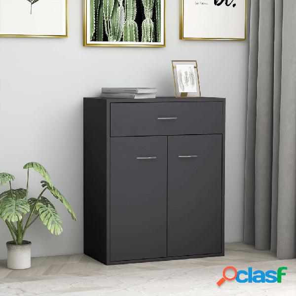 vidaXL Credenza Grigia 60x30x75 cm in Truciolato