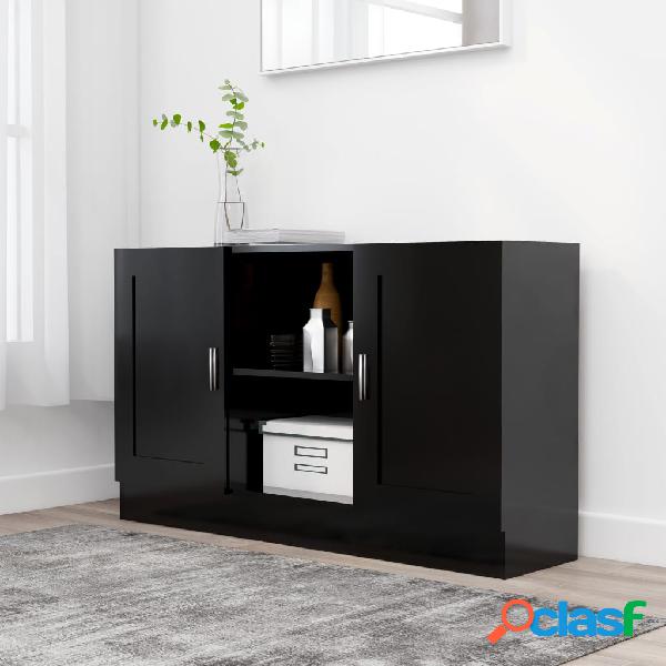 vidaXL Credenza Nera 120x30,5x70 cm in Truciolato