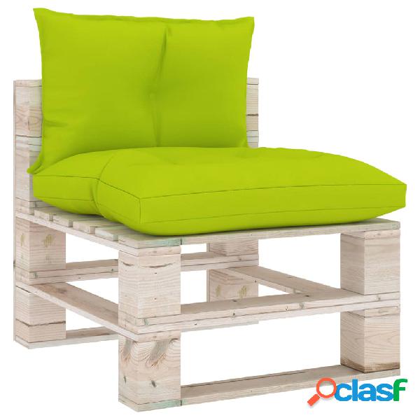 vidaXL Cuscini per Divano Pallet 2 pz Verde Brillante in