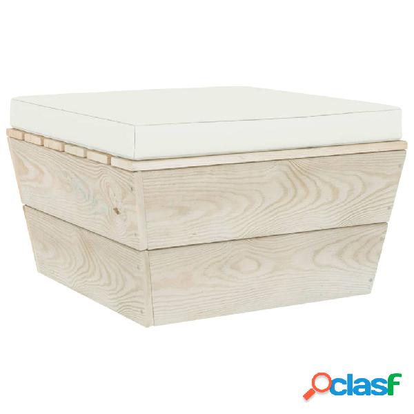 vidaXL Cuscino per Pavimento e Pallet 60x60x6 cm Crema in