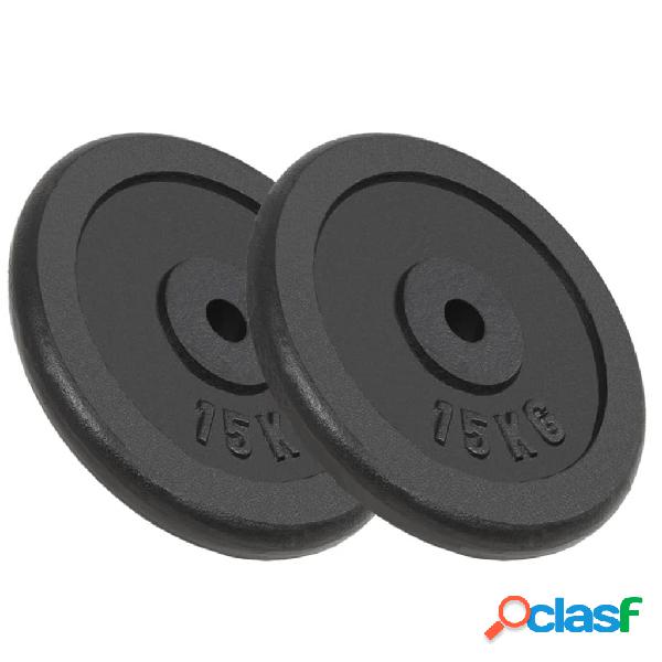vidaXL Dischi per Pesi 2 pz 2x15 kg in Ghisa