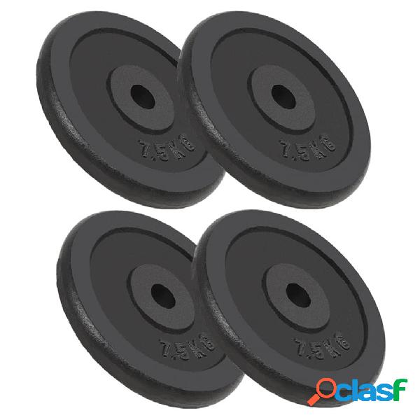 vidaXL Dischi per Pesi 4 pz 4x7,5 kg in Ghisa