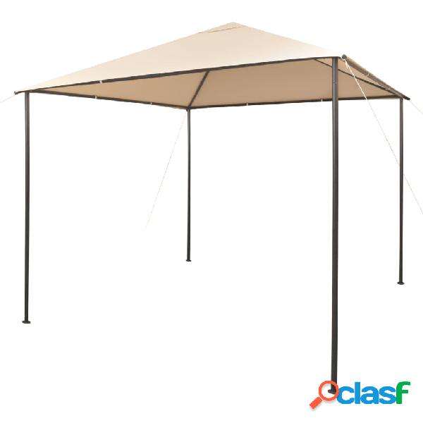 vidaXL Gazebo Padiglione Tenda Tettoia 3x3 m Acciaio Beige