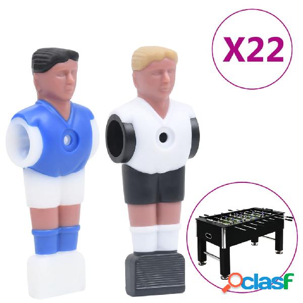 vidaXL Giocatori Calcio Balilla 22 pz per Asta da 15,9 mm