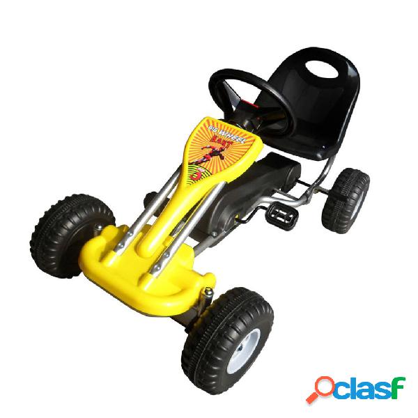 vidaXL Go Kart Cavalcabile a Pedali Giallo