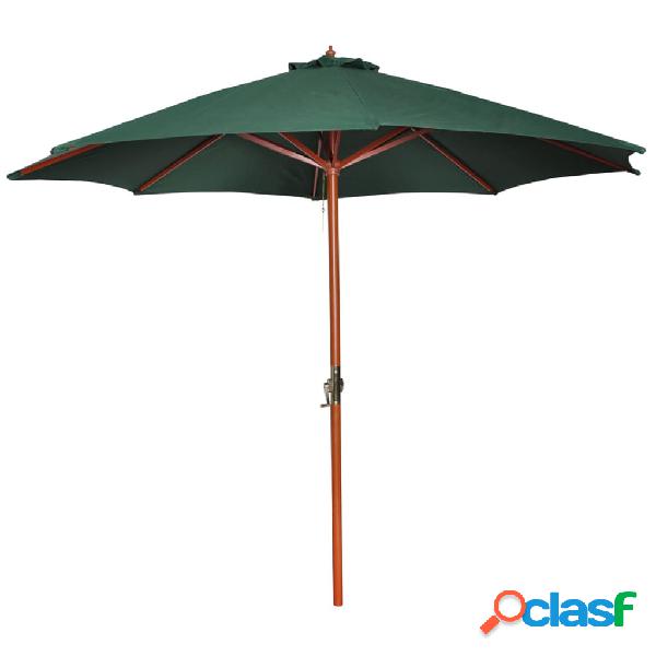 vidaXL Ombrellone Verde 258 cm