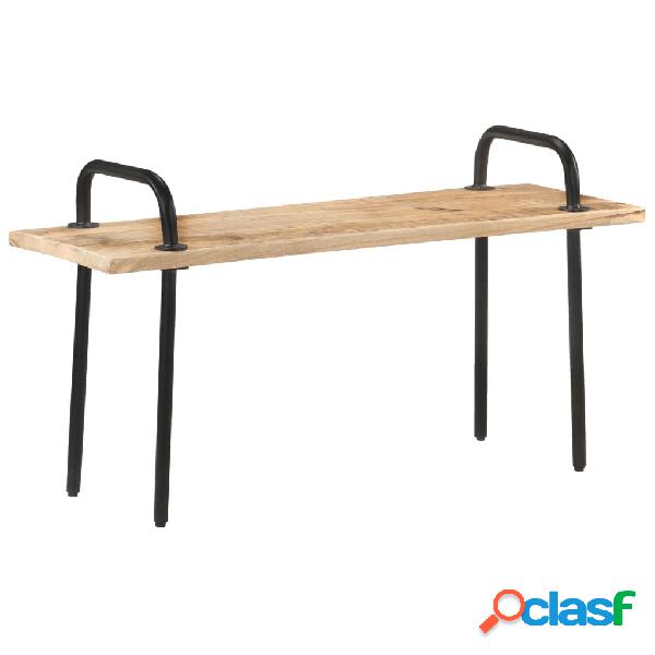 vidaXL Panca 110 cm in Legno di Mango Grezzo